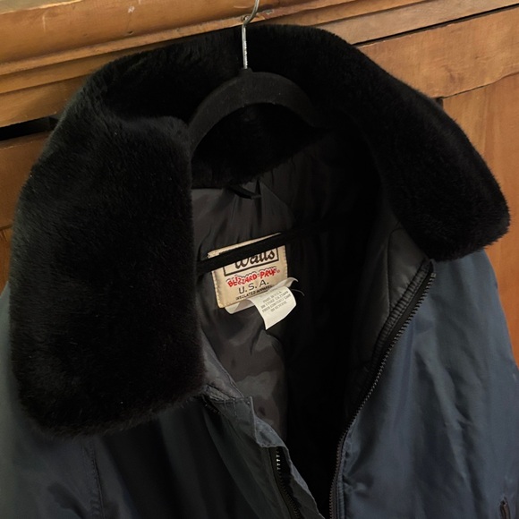 Walls Blizzard-Pruf U.S.A insulated apparel Navy Bomber Jacket Vintage - Picture 3 of 10